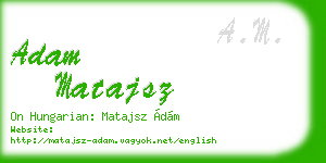 adam matajsz business card